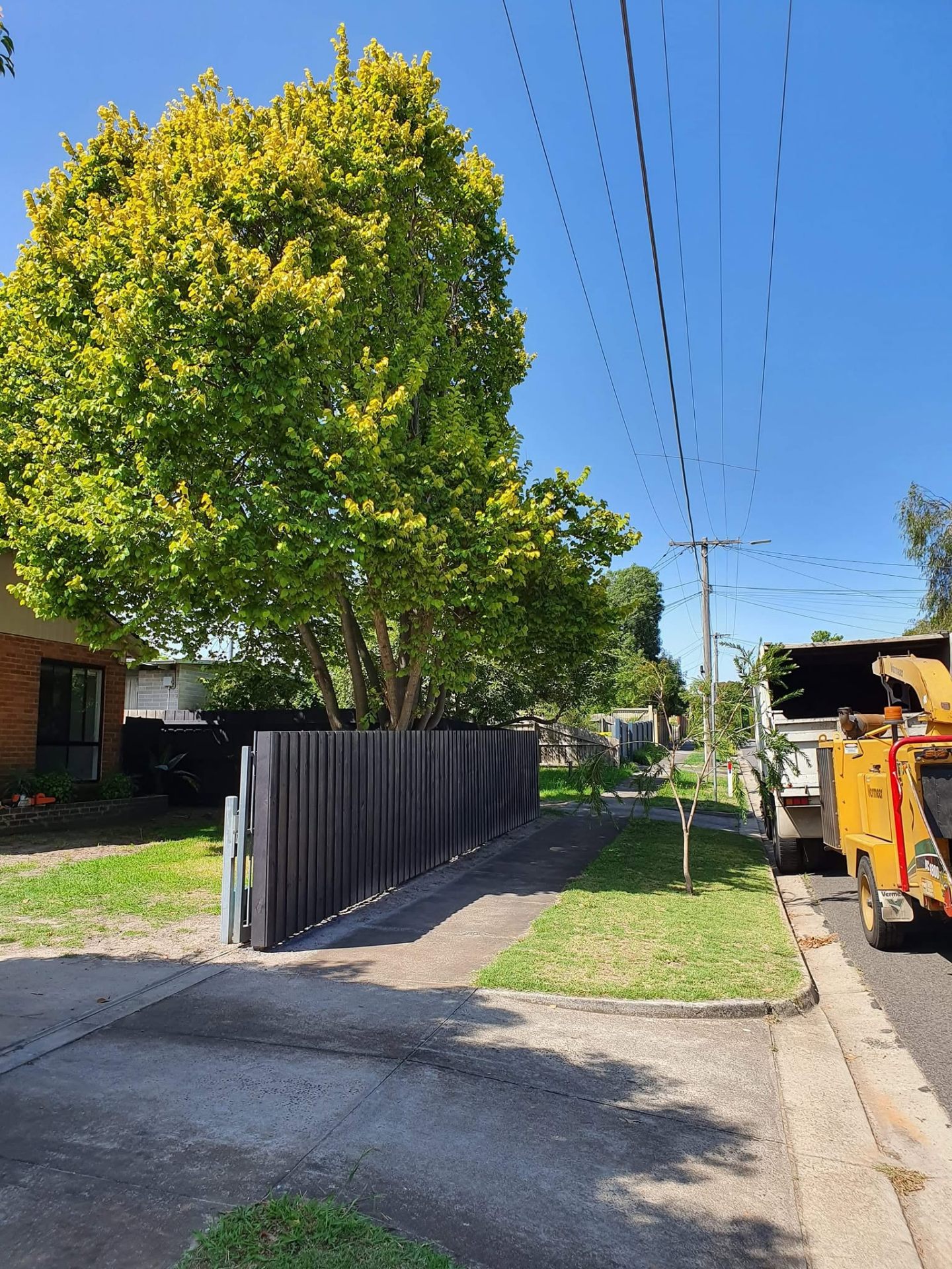 Chipper truck on a Melbourne street
